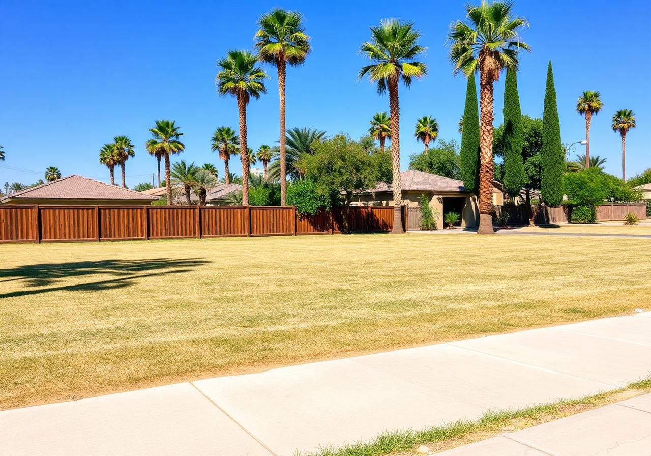 A clean, well-maintained vacant lot monitored by VacantWatch
